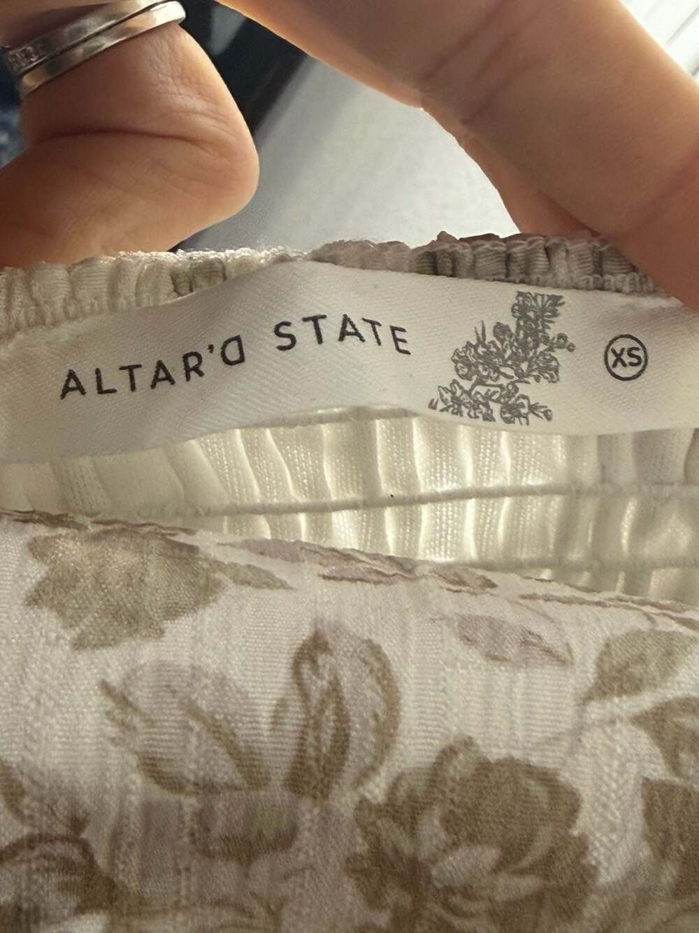 Altar'd State Floral Ruffle Tie-Back Mini Dress - Picture 2 of 6